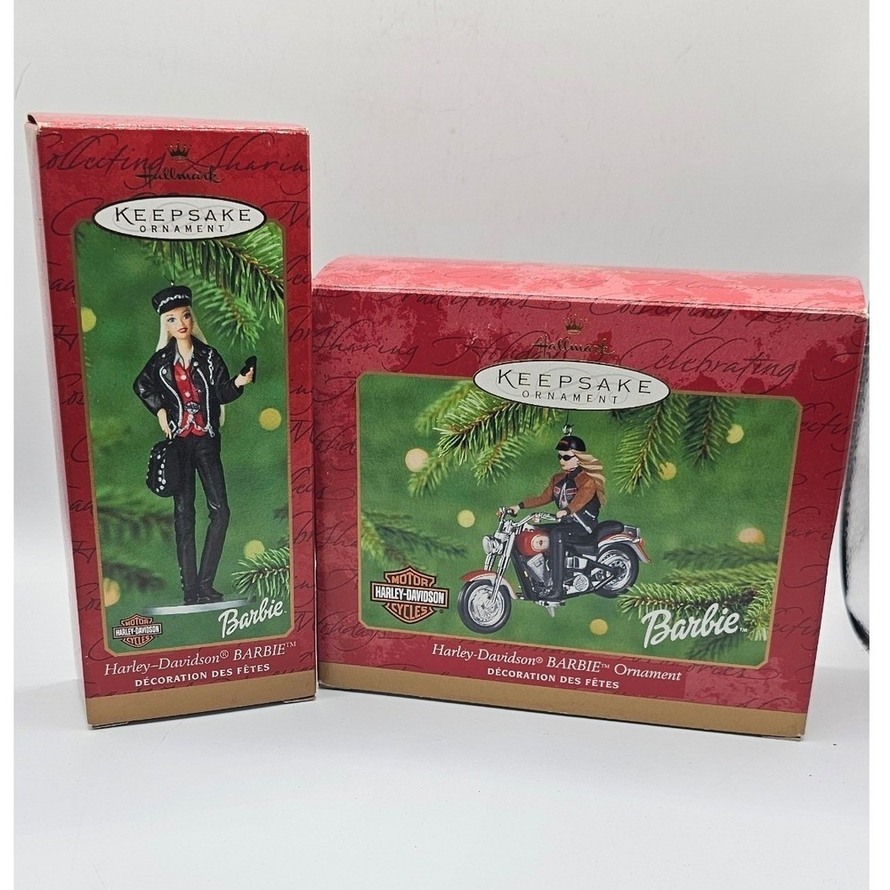 Hallmark Keepsake‎ Harley-Davidson Barbie Ornaments 2000 2001 Motorcycle Diecast